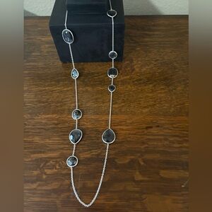 IPPOLITA HEMATITE Multi shaped 42” Necklace-925 & 14k. Worn long or doubled